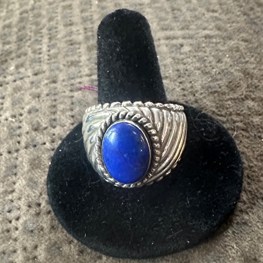 Sterling-Style Blue Stone Statement Ring -
Carolyn Pollack